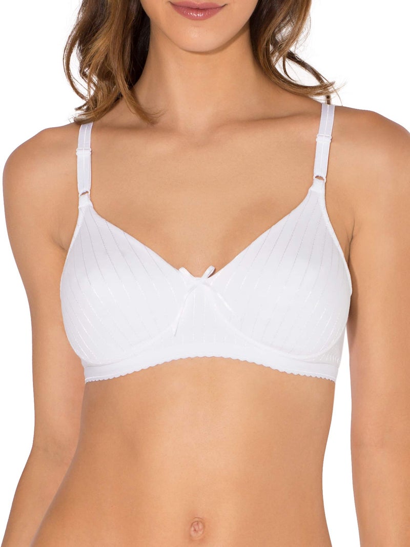 Fruit of the Loom Women's Fleece Lined Wirefree Softcup Bra, White, 34B
